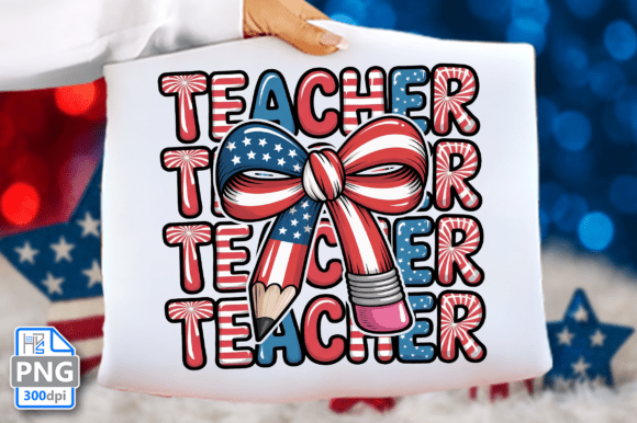 4th of July Teacher PNG: Patriotic Graphics & Illustrations