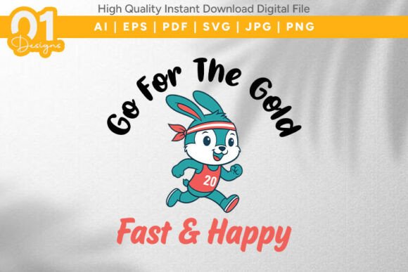 Fast Happy Sports Bunny Kids SVG Review