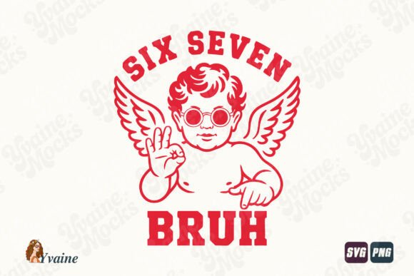 Funny Six Seven Cupid Graphics for T-Shirt Designs