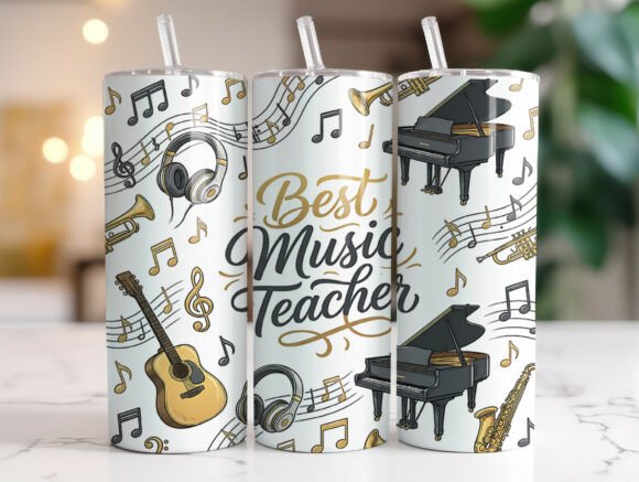 Music Teacher Graphics for Tumbler Wraps