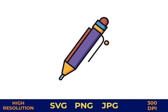 Pen Clipart for Office and School Use: Graphics & Illustrations