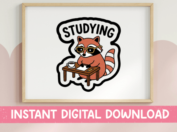 Review: Studying Red Panda Coffee Desk SVG for Embroidery