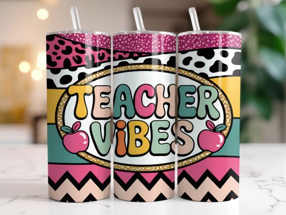 Reviewing Colorful Teacher Vibes 20oz Tumbler Wrap