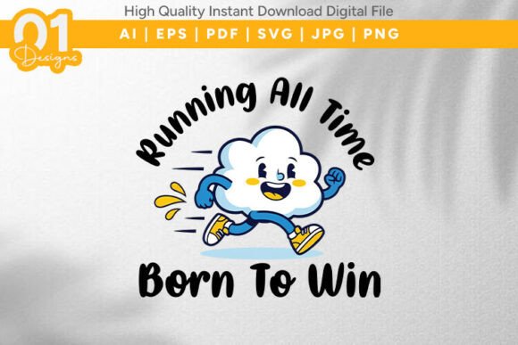 Running All Time Kids SVG: Dynamic Graphics for T-Shirt Designs