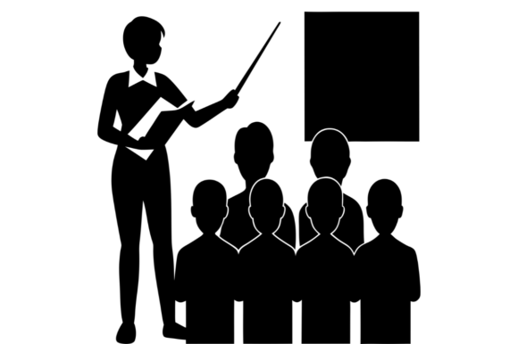 Teacher Silhouette Graphics & Illustrations Review